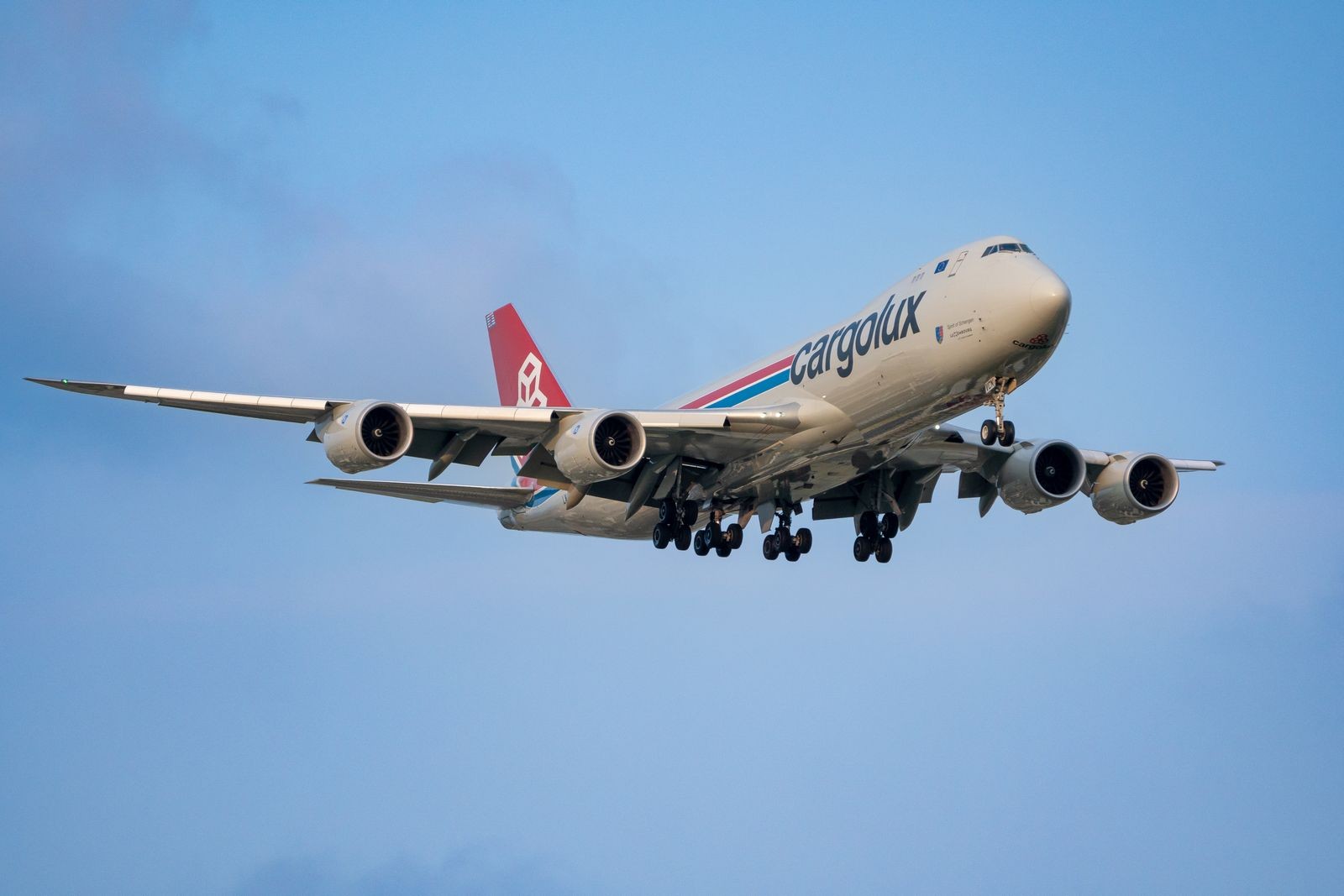 Cargo airplane in flight